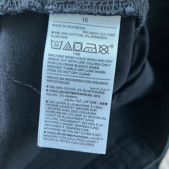 Old Navy Pants Womens 16 High Rise Wide‎ Leg Black Chinos Cropped - Picture 4 of 10